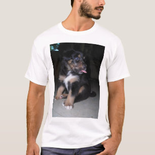 T-shirt framboise de chiot *personnaliser*