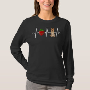 T-shirt Framboise finlandaise Spitz Heartbeat Chien