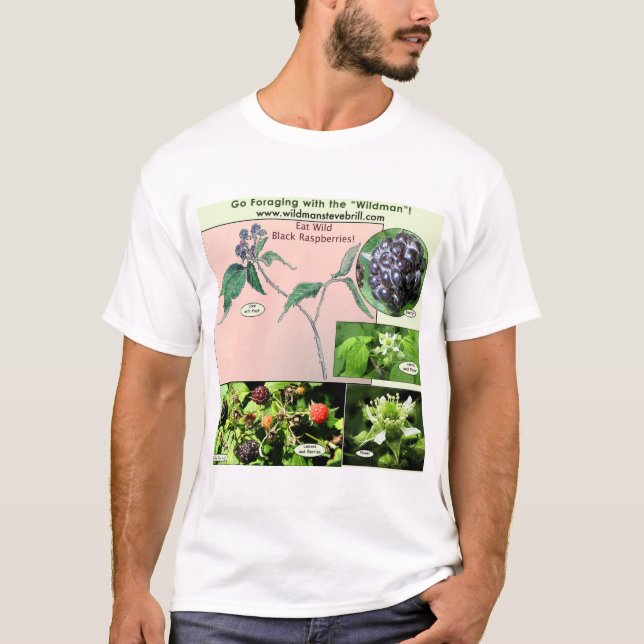 T-shirt Framboises noires sauvages d'usage (Devant)