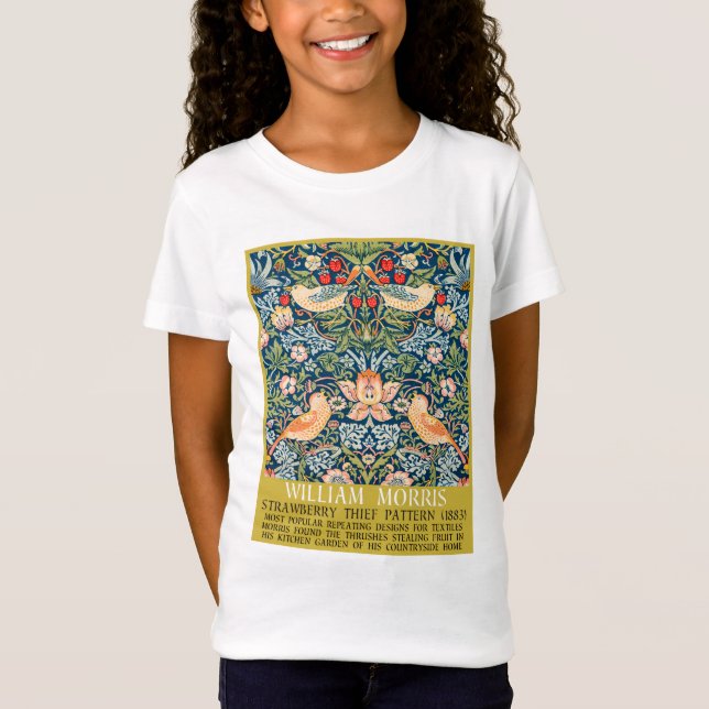 T-Shirt Frameur de fraises - Conception de William Morris (Devant)