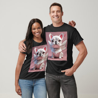 T-shirt Français blanc mignon