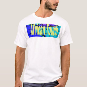 T-shirt Français Bleu Africain Tissé Abstrait violet forme