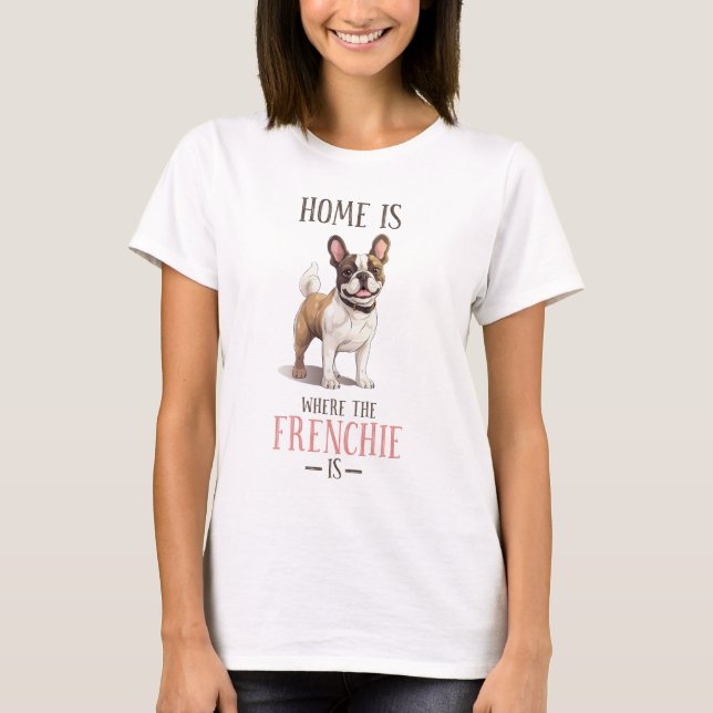 T-shirt Français Bulldog mignon Frenchie Drôle Citer chien (Devant)
