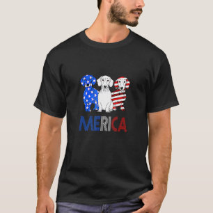 T-shirt Français Bulldog Usa 4 juillet Américain Frenchie