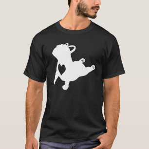T-shirt Français Bulldog Yoga Pose Avec Lui De L'Amour Fra