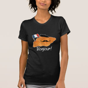 T-shirt Français Croissant Lover France Drapeau Francophil