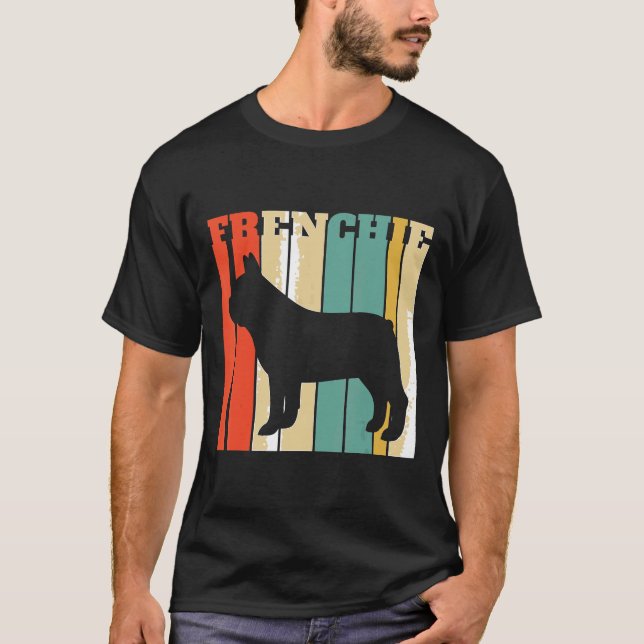T-shirt Français Français Bulldog Retro (Devant)