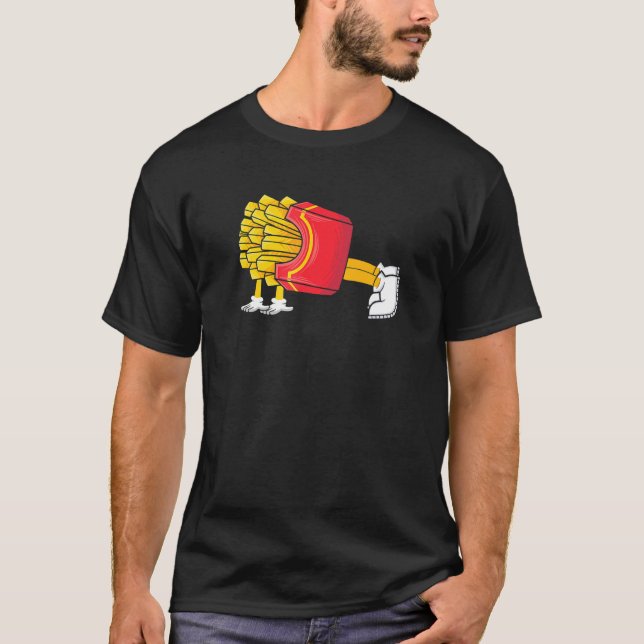 T-shirt Français Fries Faire Push Ups Bodybuilding Fitness (Devant)