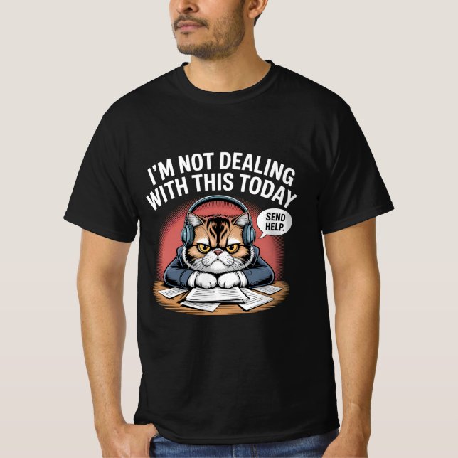 T-shirt "Français grincheux : Trop français pour sourire T (Devant)