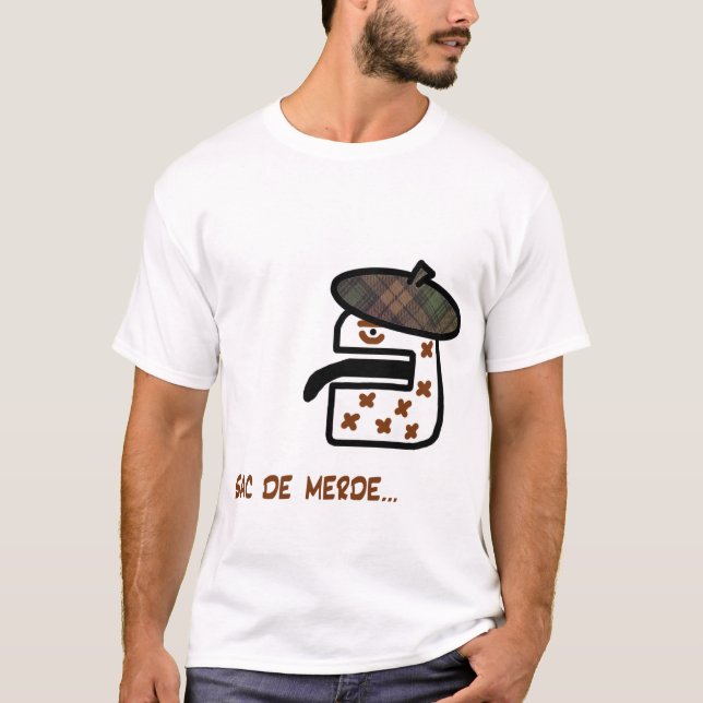 T-shirt Français, sac de merde (Devant)