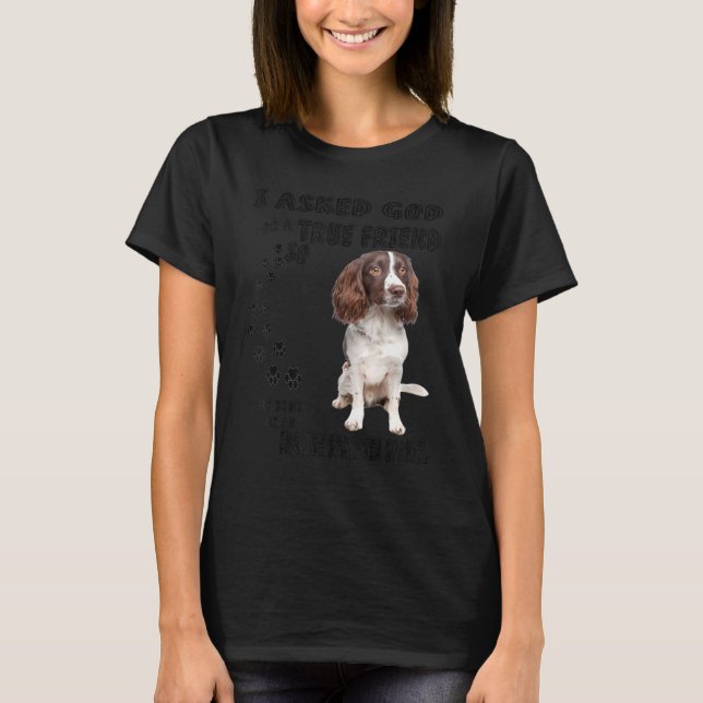 T-shirt Français Springer Spaniel Citation Maman Papa Impr (Devant)