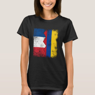 T-shirt France Colombie Drapeau à moitié argentin racine f