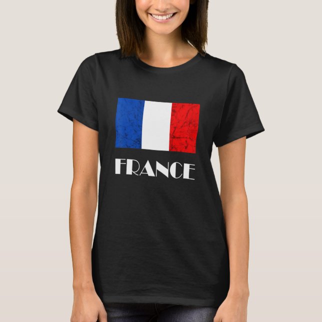 T-shirt France Drapeau Français Drapeau Français Racines F (Devant)