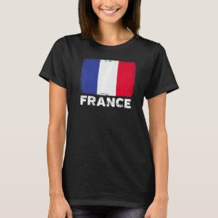 T-shirt France - Drapeau Soutien Français Femmes Hommes