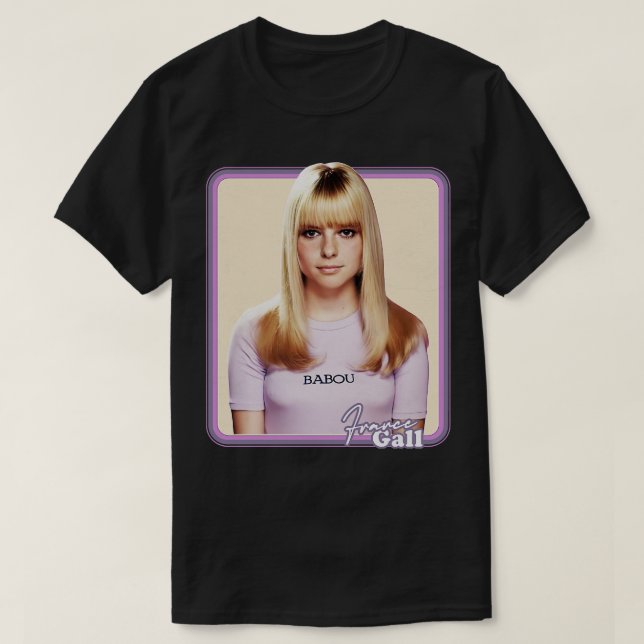 T-shirt France Gall Retro Design de style défraîchi (Design devant)