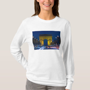 T-shirt France, Paris. L'Arc de Triomphe et les
