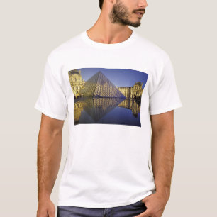 T-shirt FRANCE, Paris Reflet, Pyramide. Le Louvre