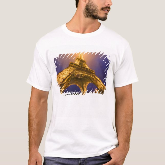 T-shirt France, Paris. Vue depuis la base d'Eiffel (Devant)