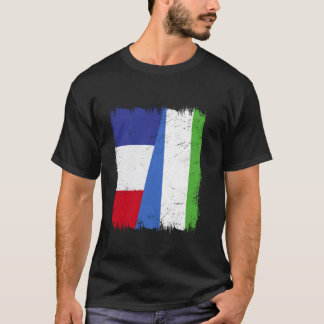 T-shirt France Sierra Leone Drapeau Demi Sierra Leone Fran