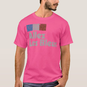 T-shirt France Soccer 2018 Français Drapeau Allez Les Bleu