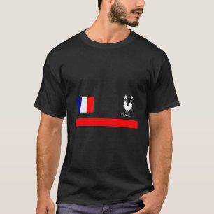 T-shirt France Soccer Jersey Style French Football Rooster