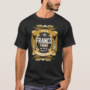 T-shirt FRANCO Nom, FRANCO Nom de famille crête