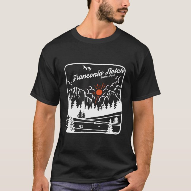 T-shirt Franconia Notch State Park New Hampshire Cool Nh (Devant)