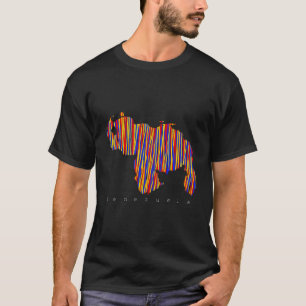 T-shirt Franelascs Mapa De Venezuela Tricolor