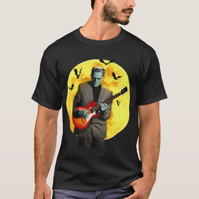 T-shirt Franken guitare Frankenstein joue de la guitare él (Devant)