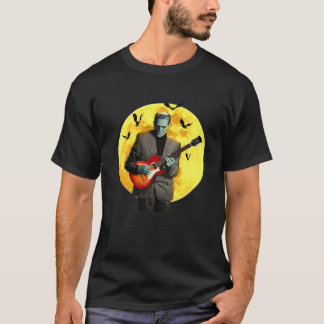 T-shirt Frankenguitar Frankenstein Plays Electric Guitar H