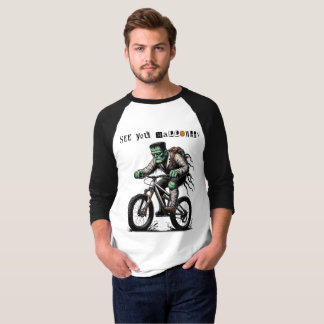 T-shirt Frankenstein équitation à Halloween