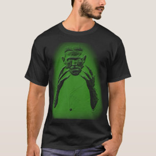 T-shirt Frankenstein vert rougeoyant