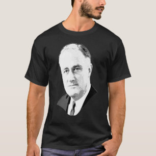 T-shirt Franklin D Roosevelt Grayscale Pop Art