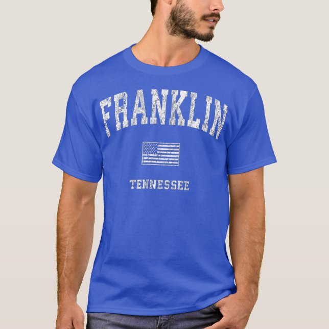 T-shirt Franklin Tennessee TN Vintage American Flag Tee (Devant)