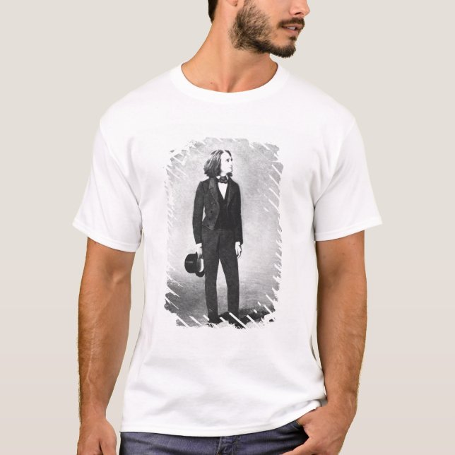 T-shirt Franz Liszt (1811-86) 1856 (litho) (photo de b/w) (Devant)