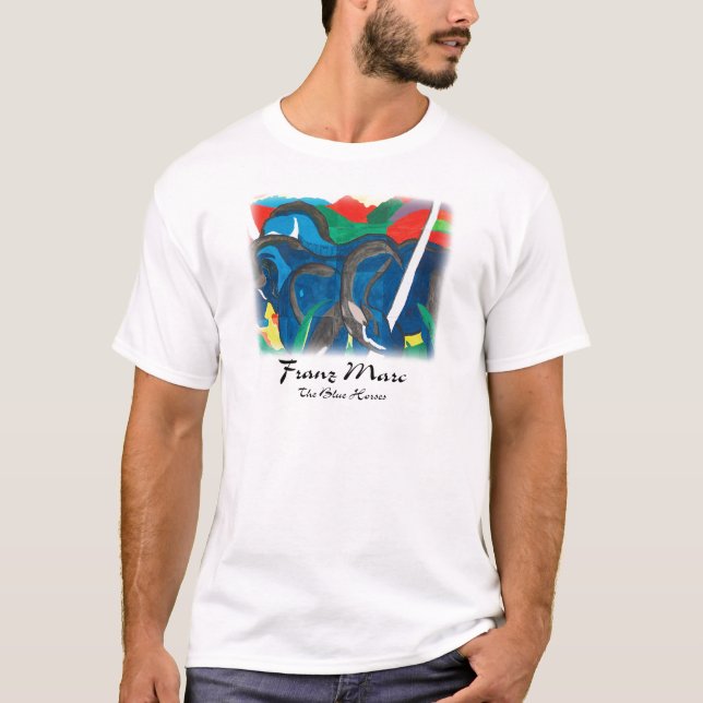T-shirt Franz Marc - chevaux bleus (Devant)
