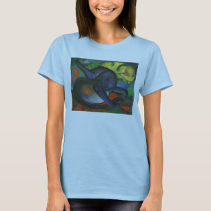 T-shirt Franz Marc - deux chats bleus et jaunissent