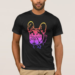 T Shirt französische Bulldogge Kopf French Bulldog