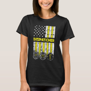 T-shirt Frapeau américain 911 Police de l'expéditeur