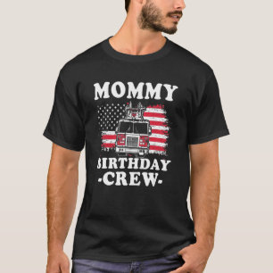T-shirt Frapeau Américain Feu d'Anniversaire maman Rouge m