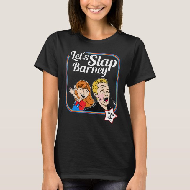 T-shirt Frappe Barney gifle pari gifle (Devant)