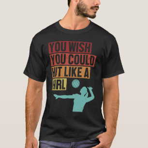 T-shirt Frappe comme une joueuse entraîneur d'équipe Volle
