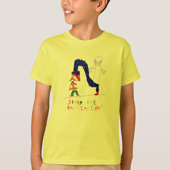 T-shirt Frappent du pied le patriarcat (Devant)