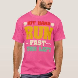 T-shirt Frapper À Dur Virage Rapide À Gauche Baseball