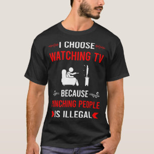 T-shirt Frapper en regardant la télévision