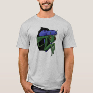 T-shirt Frapper Mantis En Regardant Hors Trou