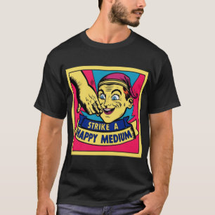 T-shirt Frapper Un Moyen Heureux