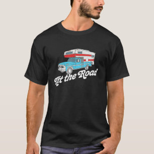 T-shirt Frappez la route - Camping de camping-car Vintage
