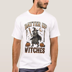 T-shirt Frappez les sorcières Design de baseball vintage H