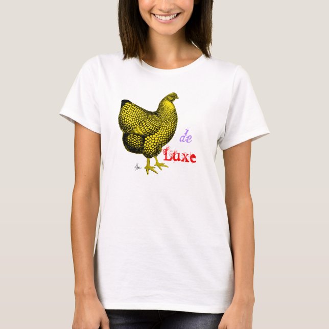 T - shirt Frau Luxushuhn (Vorderseite)